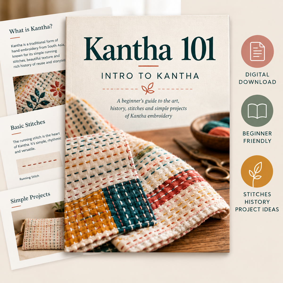 Kantha 101 | Intro to Kantha | Free Download