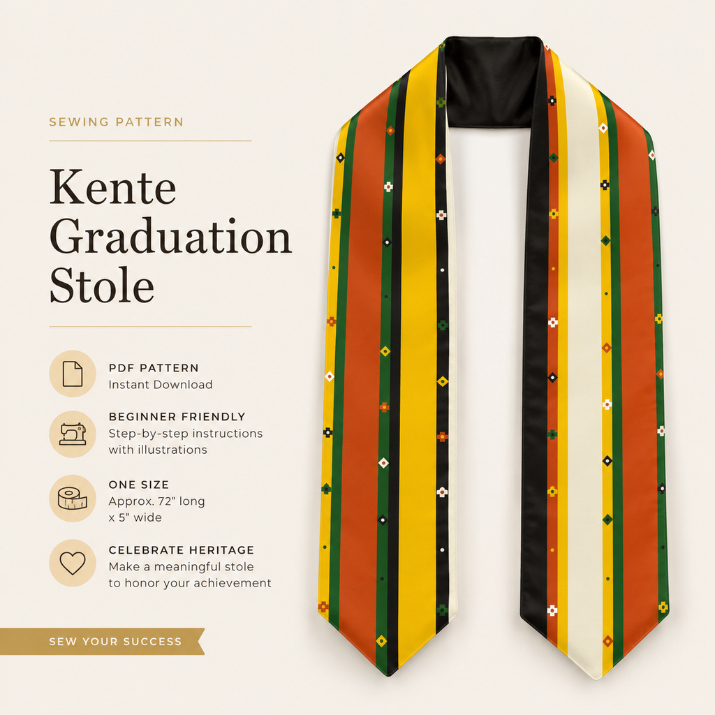 Graduation Stole Sewing Pattern (PDF) | Custom