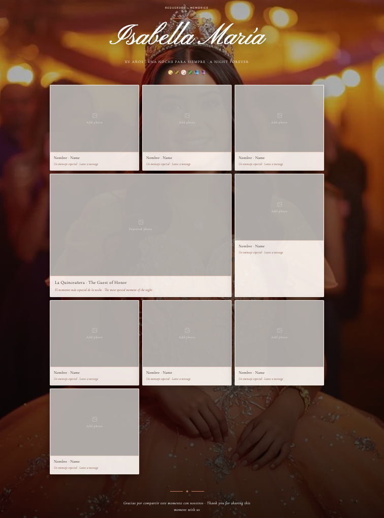 Mexican Quinceanera Celebration Event Suite