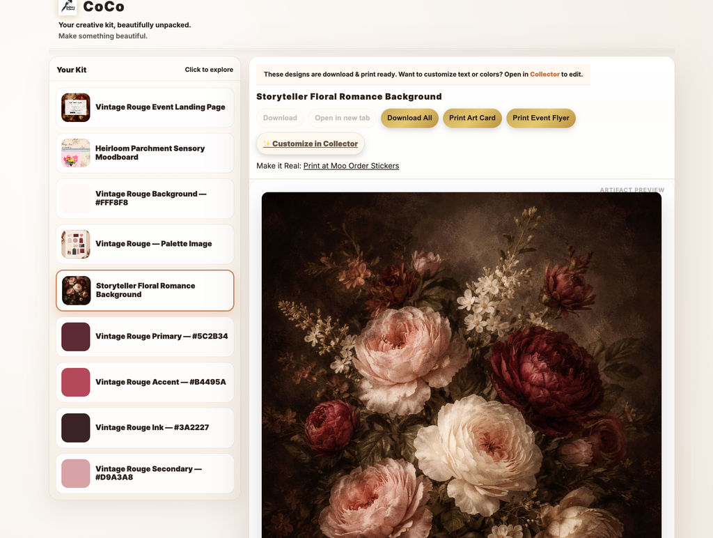 Storyteller Sensory Concept Suite — Vintage Rouge Noir