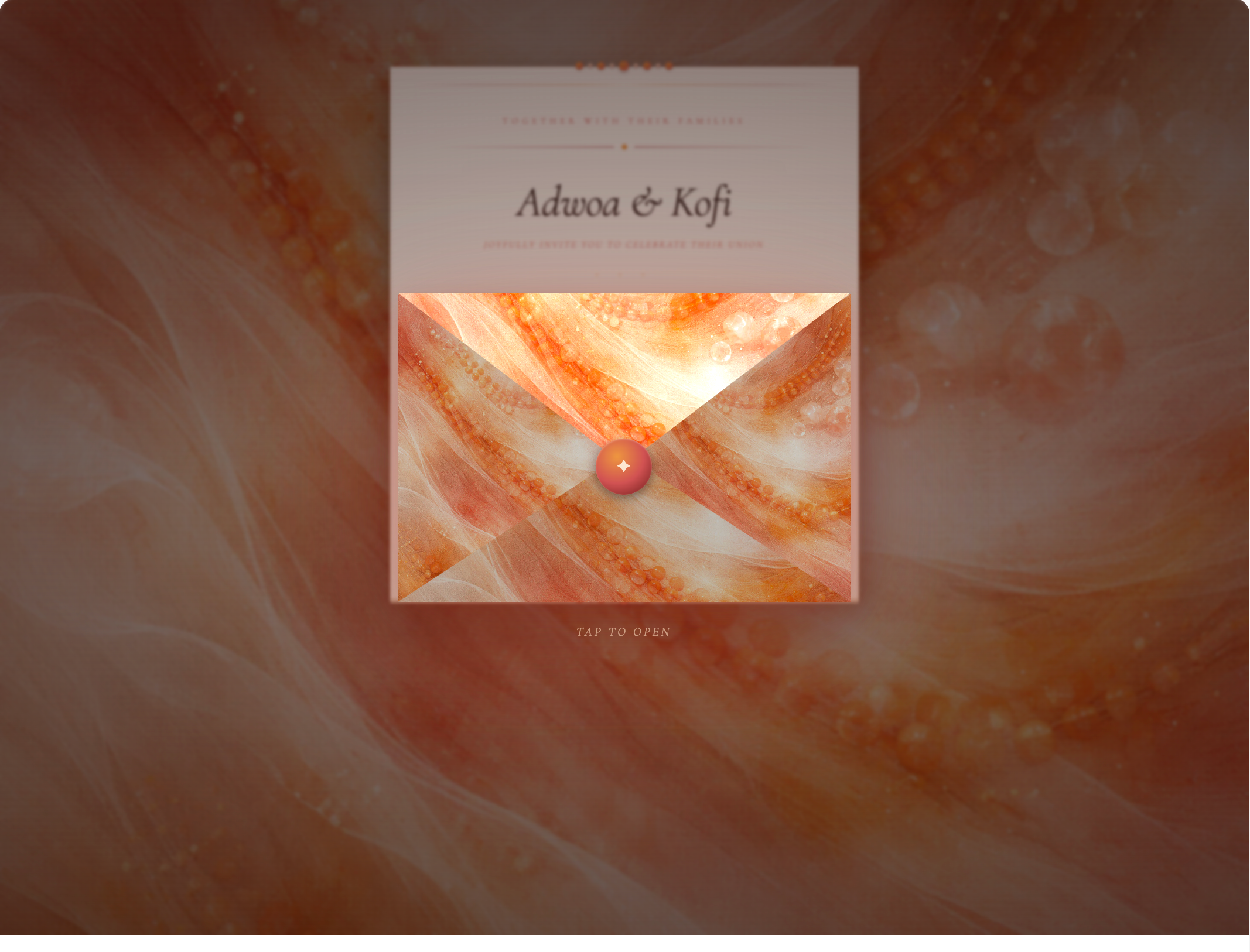 Ghanaian Inspired Wedding Invitation Suite | Cultural Celebration Template