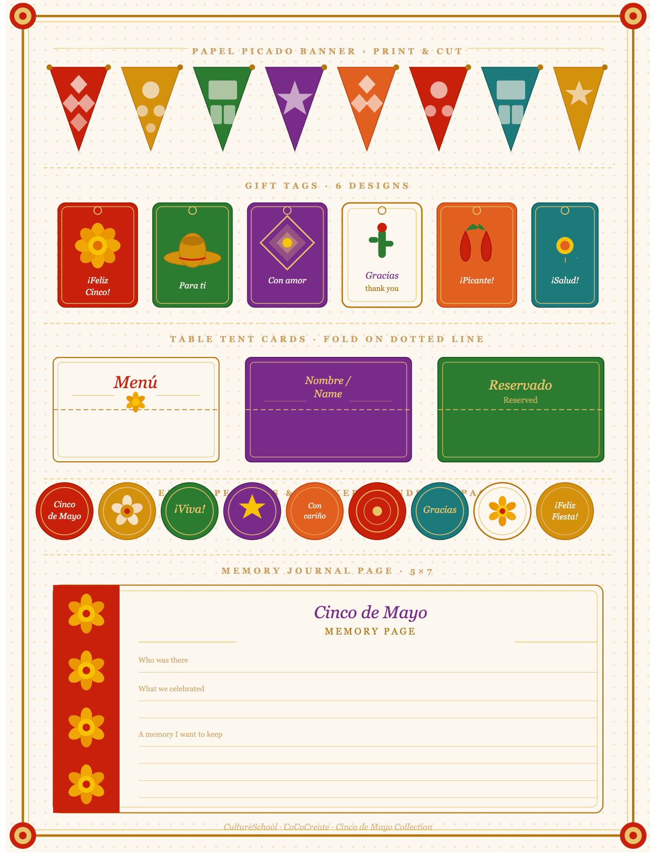 Cinco de Mayo Celebration Pack · 5 Printable Designs"