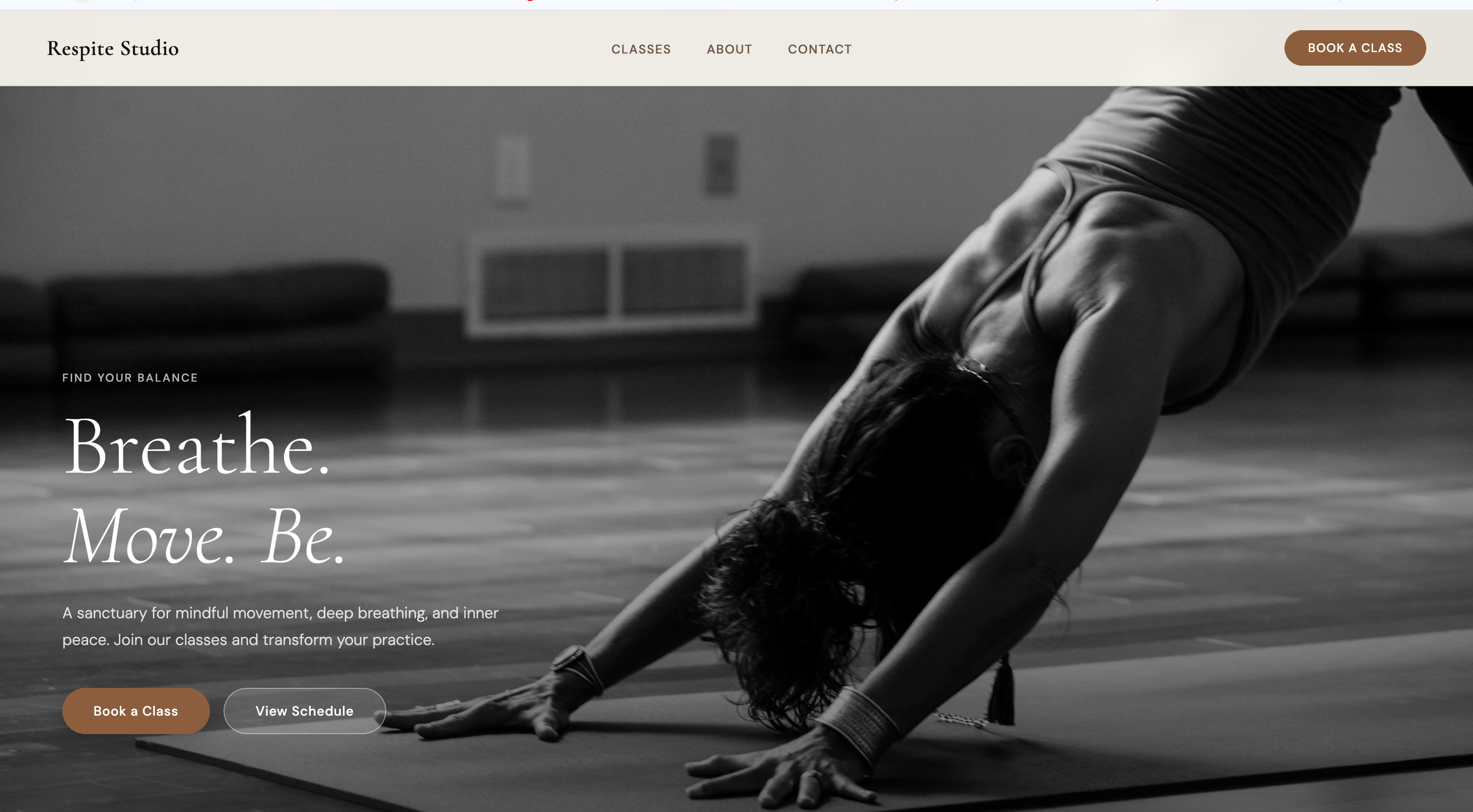 Respite — Instructor Landing Page
