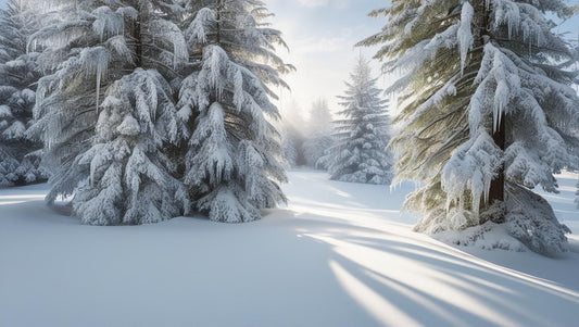 Snowy Hygge winter scene