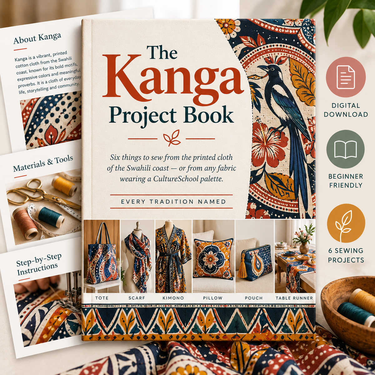 Kanga Project Book | Six Projeacts to Sew | Digital Download