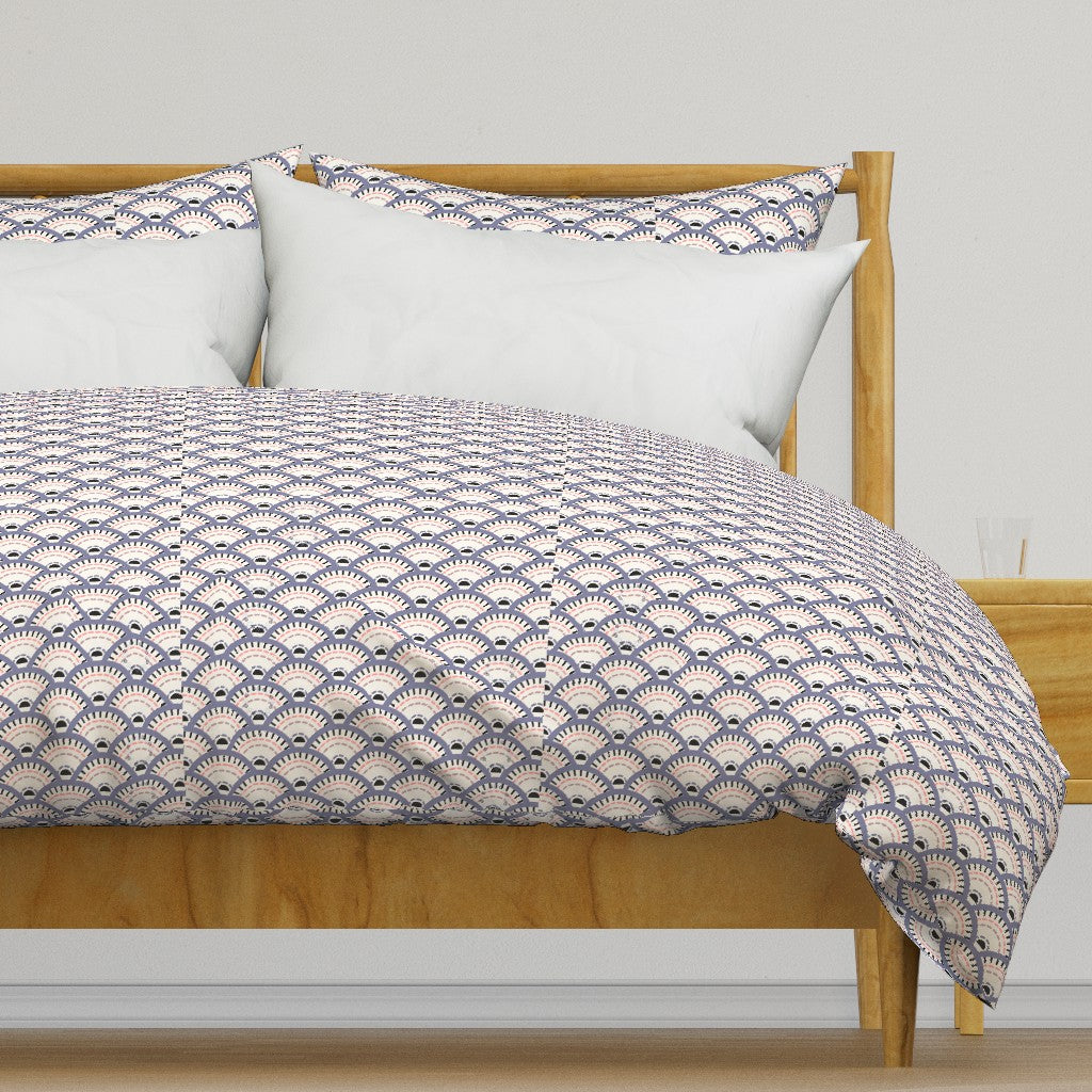 Queen Duvet Cover with shells | After the Storm at Scallop Cove