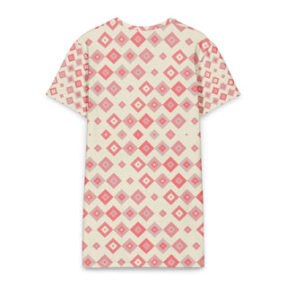 Cotton t-shirt dress - Mozambique Sunburn Rose