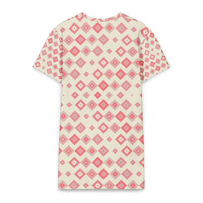 Cotton t-shirt dress - Mozambique Sunburn Rose