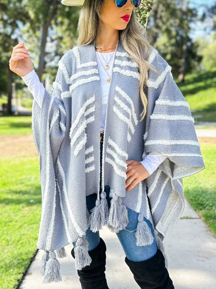 Texture Knit Chunky Tassel Cardigan–Boho Layer | Coming Soon