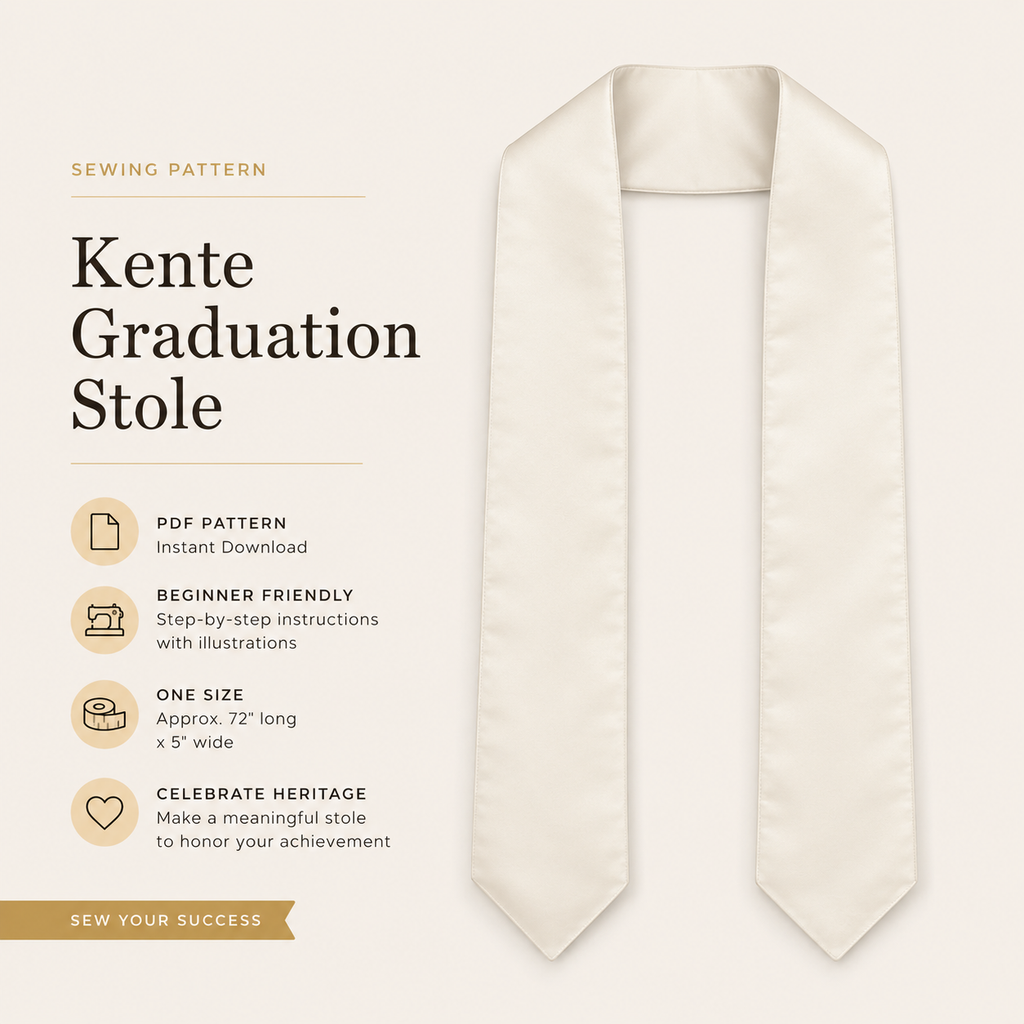 Graduation Stole Sewing Pattern (PDF) | Custom