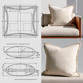 Piped Pillow Cover Sewing Pattern | PDF Download