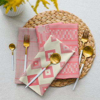 Cloth napkin set - Mozambique Sunburn Rose