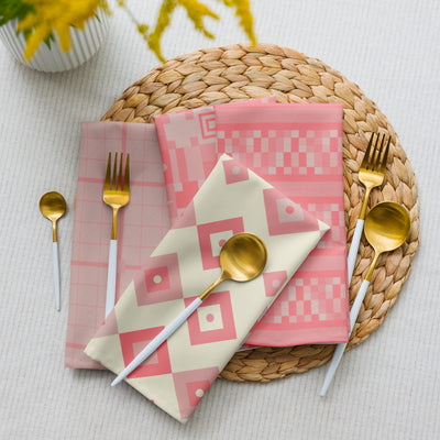 Cloth napkin set - Mozambique Sunburn Rose