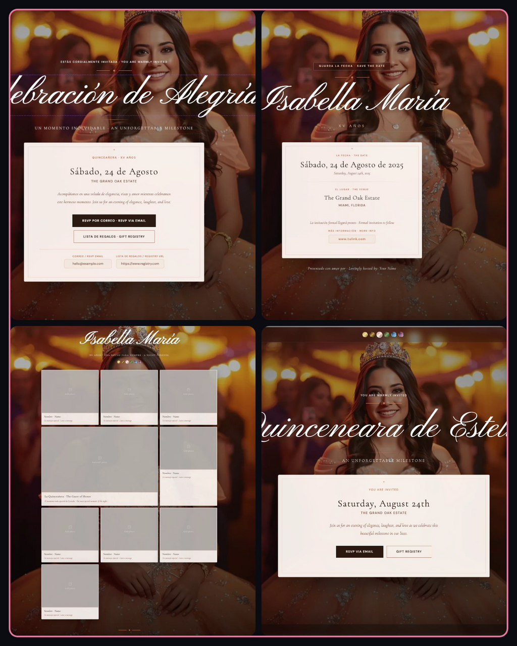 Mexican Quinceanera Celebration Event Suite