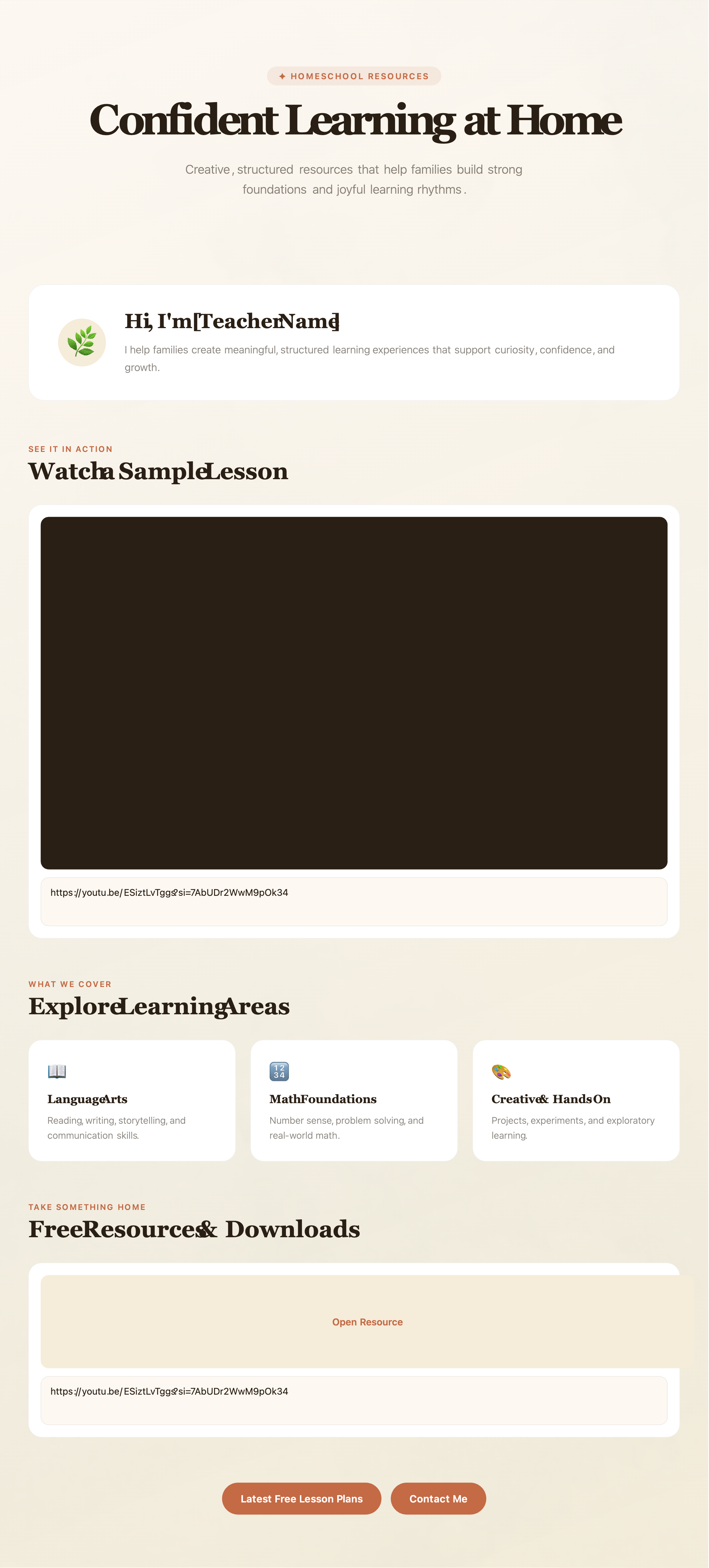 The HomeSchooler's Landing Page