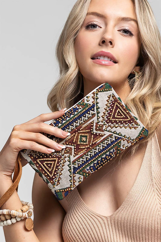 Handmade Cairo Ethnic Pattern Clutch