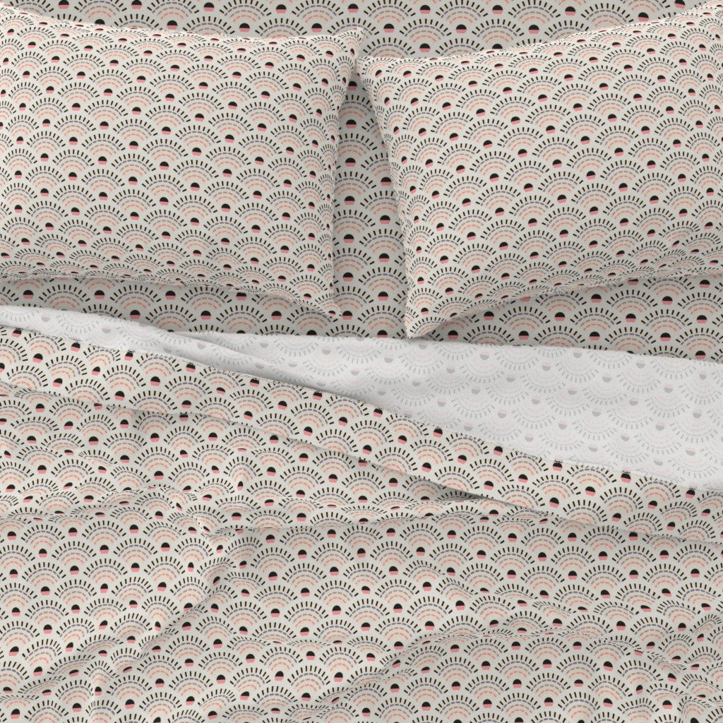 Queen Sheet Set With Art Deco Sea Shells | After the Storm