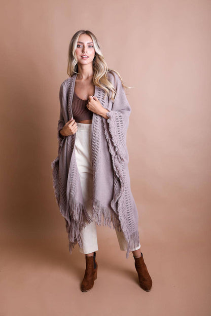 Bestselling Frayed Hem Bohemian Ruana