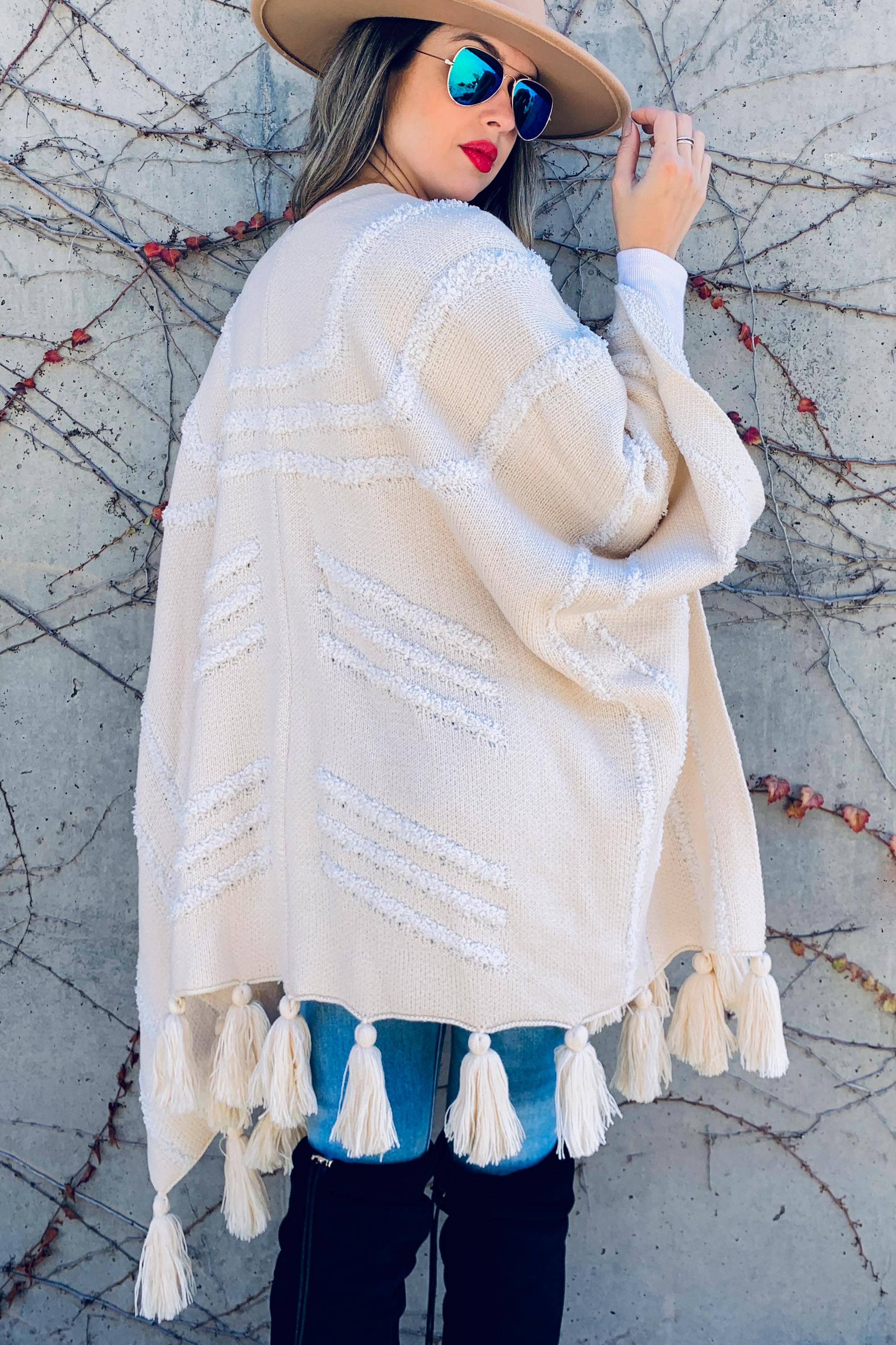 Texture Knit Chunky Tassel Cardigan–Boho Layer | Coming Soon