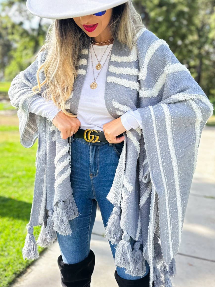 Texture Knit Chunky Tassel Cardigan–Boho Layer | Coming Soon