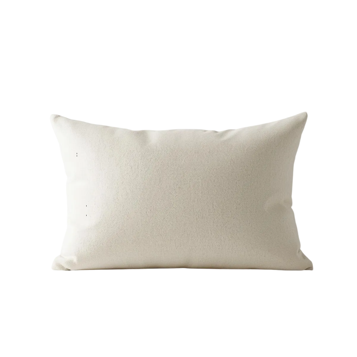 Beige pillow on a white background