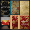 Chinese-Inspired Wedding & Milestone Celebration Invitation Suite — Editable Digital Collection