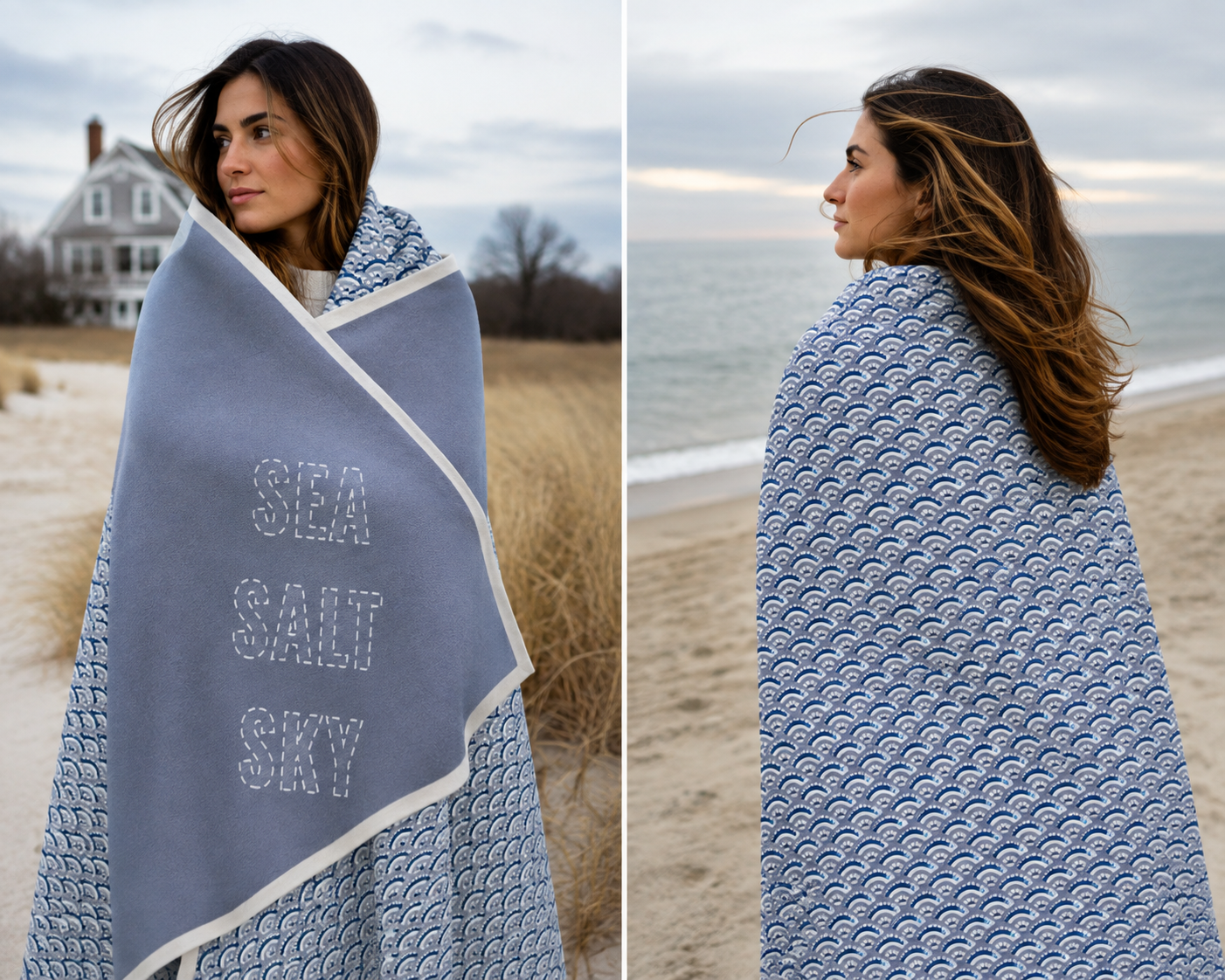 Beach Throw Blanket | Art Deco Shell