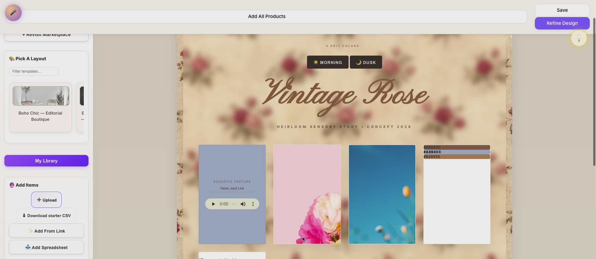 Storyteller Sensory Concept Suite — Vintage Rouge Noir