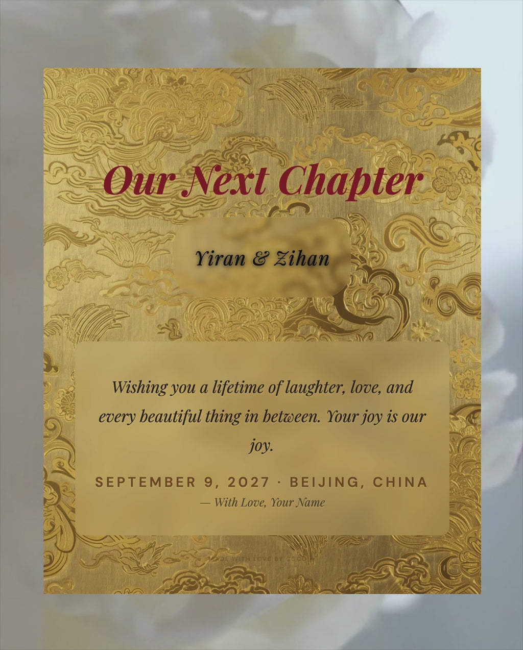 Modern Heritage Beijing Response Card