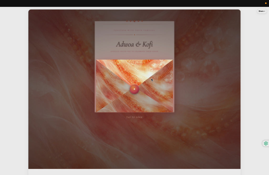 Ghanaian Inspired Wedding Invitation Suite | Cultural Celebration Template